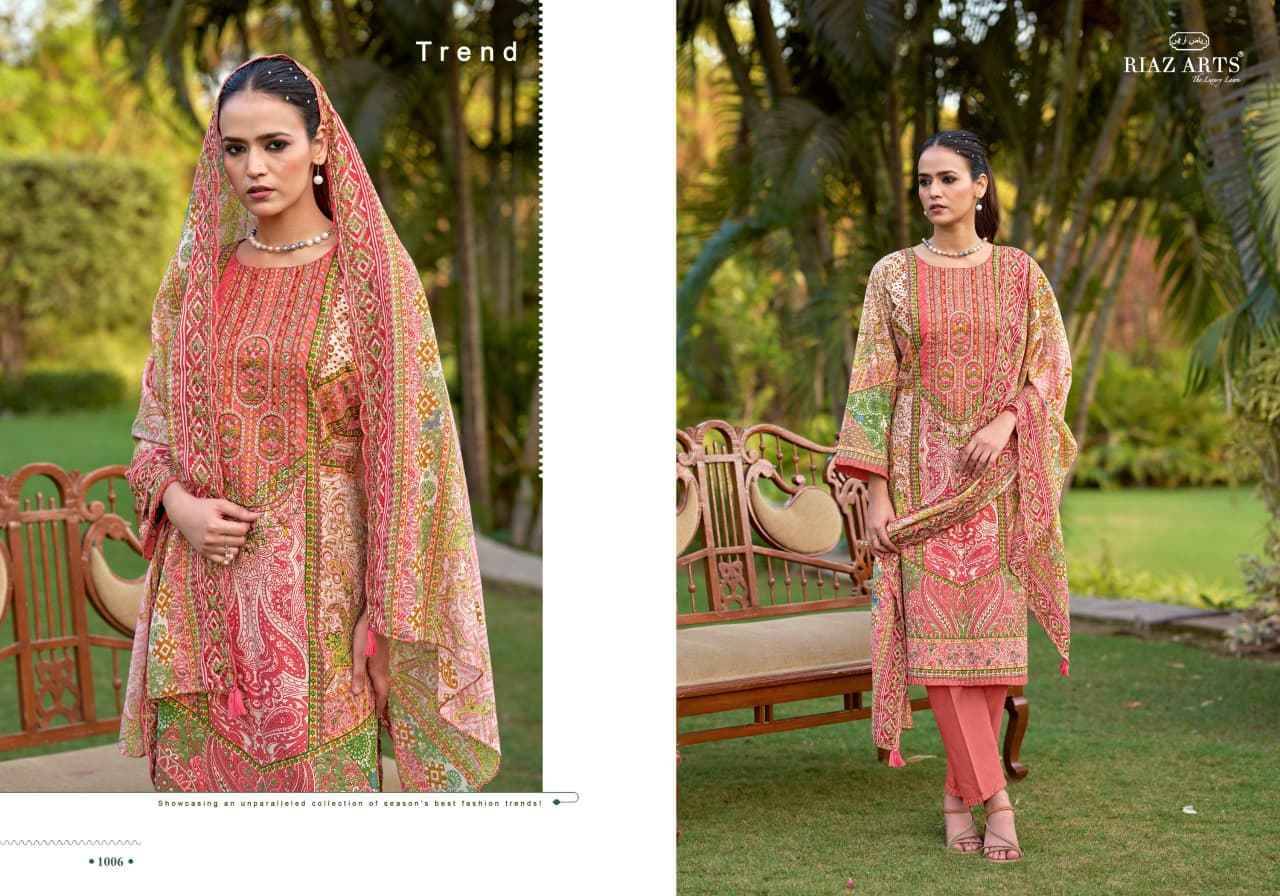 BIN SAEED FARMAISH.2 By RIAZ ARTS 1001 TO 1006 Series Beautiful Festive Suits Stylish Fancy Colorful Casual Wear & Ethnic Wear Cotton Cambric Lawn Print Dresses At Wholesale Price